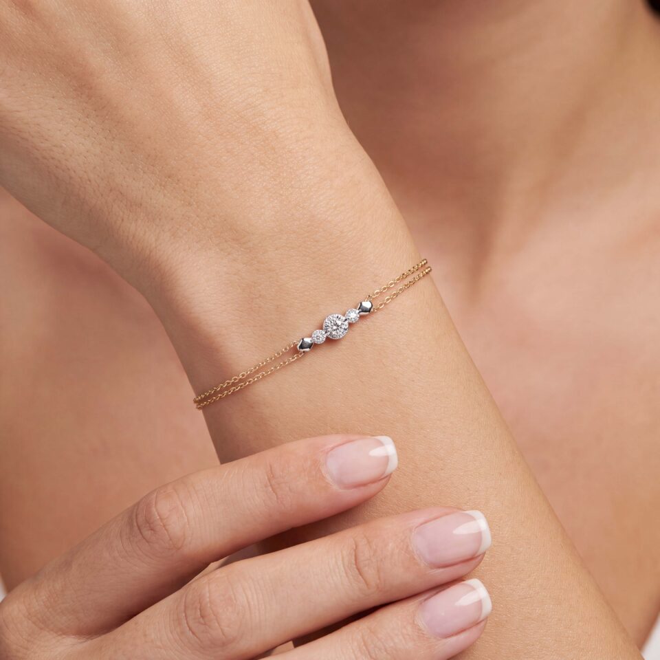 18K Yellow and White Gold Bracelet 2 1231012387 2