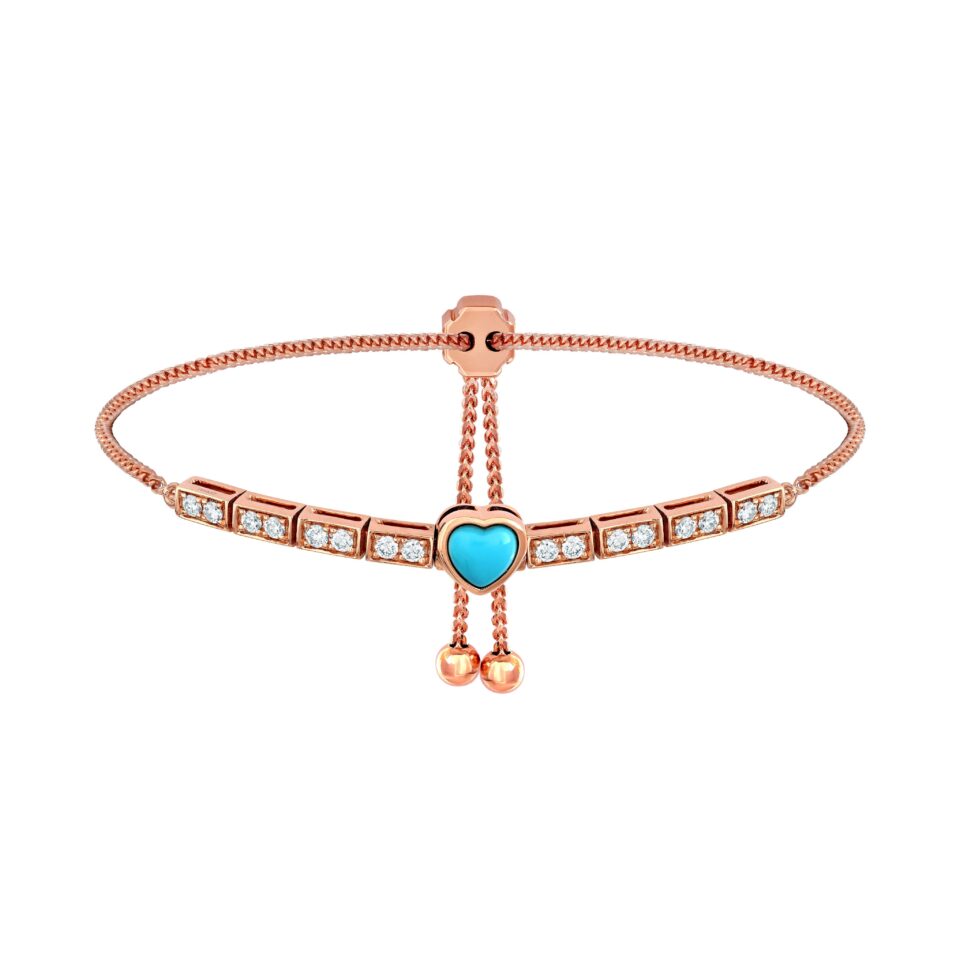 Diamond Bracelet of 18K Rose Gold