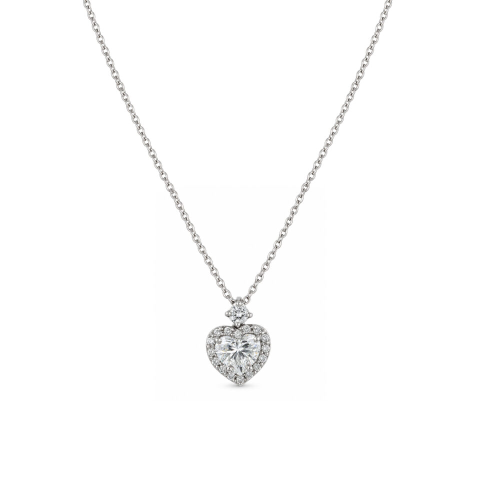 Diamond Necklace of White Gold